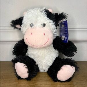 NWT Kellytoy Cow Plush Black White Pink 9" Stuffed Animal Toy Lovey 2022